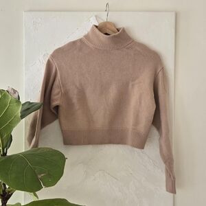 Aritzia Cropped Mock Neck Sweater